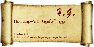 Holzapfel György névjegykártya